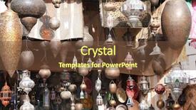  Presentation with north africa - Slide set enhanced with moroccan souvenirs lanterns street market background and a tawny brown colored foreground