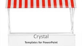  Presentation with stand - Cool new presentation design with kiosk - street market stand stall backdrop and a white colored foreground