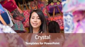  Presentation with shopping - Audience pleasing PPT theme consisting of street marketing - asian young woman traveling backdrop and a tawny brown colored foreground