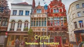  Presentation with belgium - Beautiful slide deck featuring street-of-gent-belgium backdrop and a tawny brown colored foreground