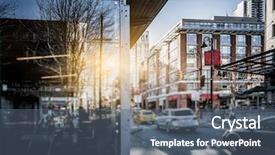  Presentation with vancouver - Colorful PPT theme enhanced with street of vancouver downtown backdrop and a  colored foreground