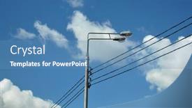  Presentation with road light - Slide deck enhanced with street-road-light-on-blue background and a teal colored foreground