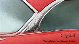  Presentation with classic car - Presentation design consisting of street rod - classic car detail background and a red colored foreground