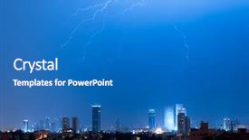  Presentation with lightning - Slide set consisting of street rod - panorama of the tel aviv background and a teal colored foreground