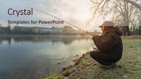  Presentation with outdoor activities - Slide set with street rod - sport fisherman trying to catch background and a lemonade colored foreground