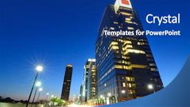  Presentation with atlanta - Slide deck having street runs through atlantic station background and a navy blue colored foreground