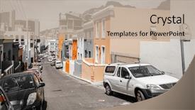  Presentation with cape town south africa - Audience pleasing theme consisting of street scene in historic bo backdrop and a mint green colored foreground