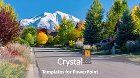  Presentation with street children - Cool new slides with street sign at residential neighborhood backdrop and a gray colored foreground