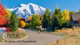  Presentation with street children - Slides consisting of street sign at residential neighborhood background and a  colored foreground