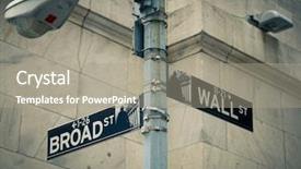  Presentation with wall street - Slides enhanced with street sign of new york background and a gray colored foreground