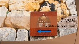  Presentation with two way street sign - Colorful PPT layouts enhanced with street sign way to church backdrop and a coral colored foreground