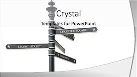  Presentation with street - PPT layouts with street sign with directions background and a white colored foreground
