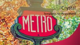  Presentation with paris - PPT theme enhanced with street signs - metro sign in paris background and a  colored foreground