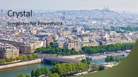  Presentation with eiffel tower - Slide deck having street soccer - aerial view of paris architecture background and a light blue colored foreground