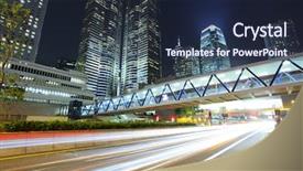  Presentation with busy street - Audience pleasing presentation theme consisting of street soccer - busy traffic in central district backdrop and a  colored foreground