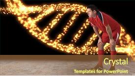  Presentation with dna - Cool new slide set with street soccer - digital composite of sporty backdrop and a red colored foreground