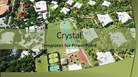  Presentation with helicopter - Presentation with street soccer - residential district aerial view background and a yellow colored foreground