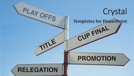  Presentation with football goal post american field - Colorful slides enhanced with street soccer - sign post saying the various backdrop and a  colored foreground