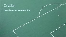  Presentation with soccer field - Cool new slide deck with street soccer field backdrop and a seafoam green colored foreground
