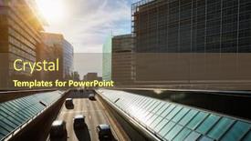  Presentation with brussels - PPT theme featuring street-traffic-in-brussels-near background and a tawny brown colored foreground