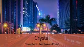  Presentation with traffic light - Slides featuring street traffic in hong kong background and a red colored foreground