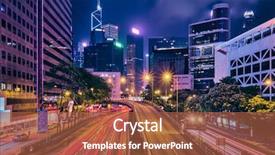  Presentation with traffic light - Slide deck with street traffic in hong kong background and a red colored foreground