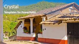  Presentation with women travel mexico - Colorful theme enhanced with street vendor - small mexican store in san backdrop and a teal colored foreground