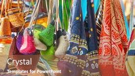  Presentation with vendor - Slide set featuring street-vendor-of-african-art background and a tawny brown colored foreground