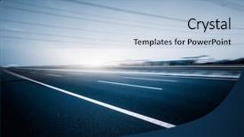  Presentation with traffic road - PPT theme consisting of street view - clean road of city rapid background and a light blue colored foreground