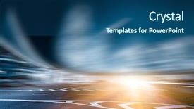  Presentation with traffice - PPT layouts with street view - traffice of city background and a ocean colored foreground