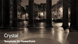  Presentation with preserved - Slide deck consisting of street view from pantheon background and a tawny brown colored foreground