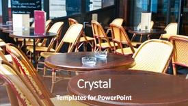  Presentation with paris france - Presentation having street view of a cafe background and a tawny brown colored foreground