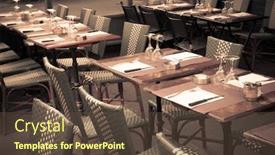  Presentation with paris france - Amazing presentation theme having street-view-of-a-coffee backdrop and a tawny brown colored foreground