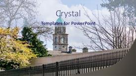  Presentation with dublin - Amazing presentation design having street view of church landmarks of dublin ireland backdrop and a sky blue colored foreground