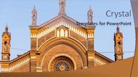  Presentation with dublin - PPT theme enhanced with street view of church landmarks of dublin ireland background and a light blue colored foreground