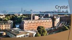  Presentation with hamburg - Slide set with street view of downtown hamburg background and a light blue colored foreground