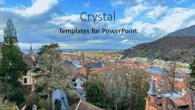  Presentation with street - Slides enhanced with street-view-of-downtown-heidelberg background and a light blue colored foreground