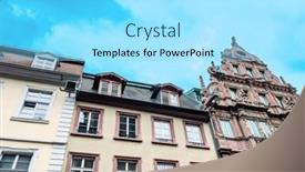  Presentation with street - PPT theme having street-view-of-downtown-heidelberg background and a arctic colored foreground