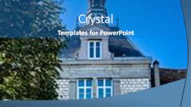  Presentation with france - Presentation theme consisting of street-view-of-downtown-moret background and a teal colored foreground