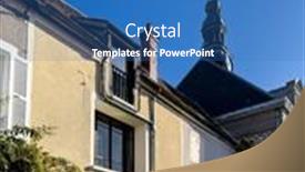  Presentation with france - Presentation enhanced with street-view-of-downtown-moret background and a teal colored foreground