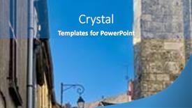  Presentation with street - PPT layouts having street-view-of-downtown-moret background and a teal colored foreground