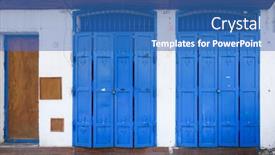  Presentation with street - Audience pleasing presentation design consisting of street-view-of-downtown backdrop and a teal colored foreground