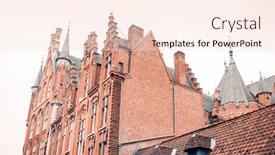  Presentation with belgium - Slides featuring street-view-of-downtown background and a lemonade colored foreground