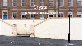  Presentation with city street - Theme featuring street-view-of-dublin-city background and a violet colored foreground