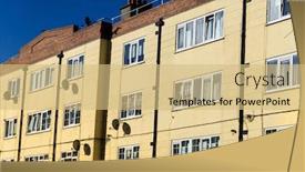  Presentation with city street - Slides having street-view-of-dublin-city background and a coral colored foreground