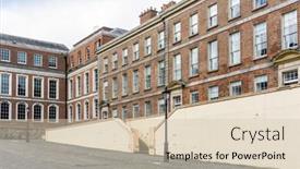  Presentation with city street - Presentation theme consisting of street-view-of-dublin-city background and a lemonade colored foreground
