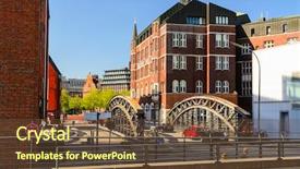  Presentation with hamburg - Theme having street view of hamburg germany background and a tawny brown colored foreground