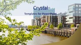  Presentation with hamburg - Slide deck having street view of hamburg germany background and a  colored foreground