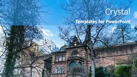  Presentation with street - Slide set featuring street-view-of-heidelberg background and a teal colored foreground