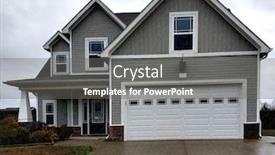  Presentation with rainy day - Amazing PPT theme having street-view-of-home backdrop and a gray colored foreground